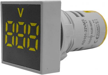 Voltmetru, af., dig., cu LED-uri, 3 dig., 20 - 500V, c. alt.dif culori