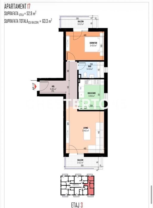 Super Apartament 2 Camere | 52,9 Mp Utili | 2 Balcoane | Bragadiru