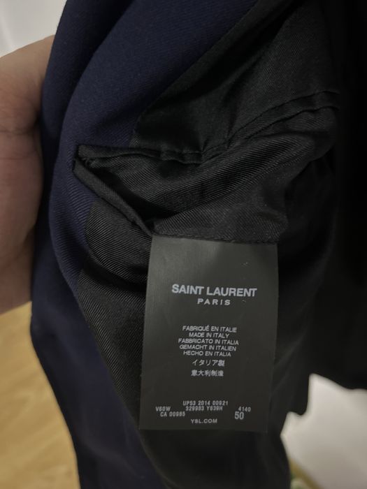 Vand sacou Yves Saint Laurent Paris Navy Wool
