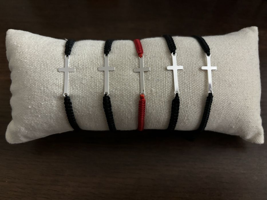 Bratara din argint 925 cu snur reglabil simplu  dau impletit