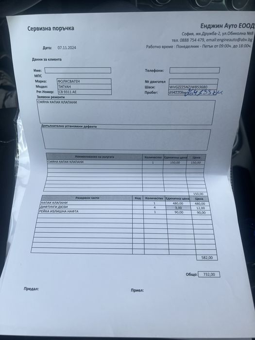 VW Tiguan 2.0 TDI 150 к.с. DSG |нови дюзи, маховик