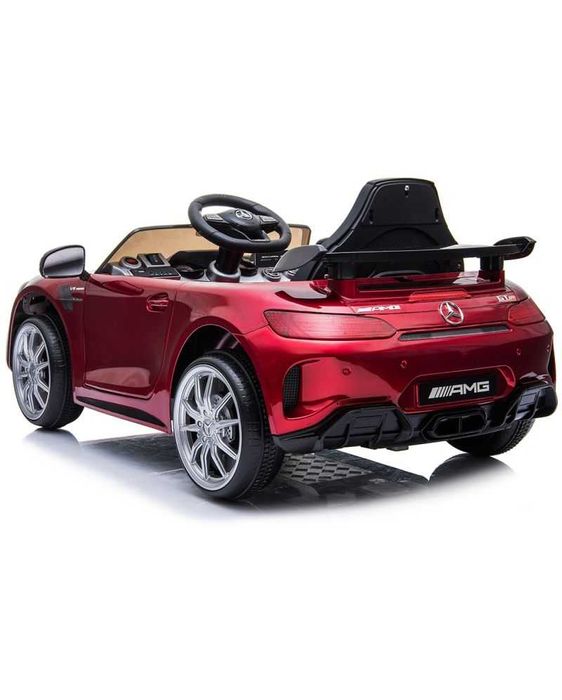 Детска електрическа кола Mercedes C63s,металик червен