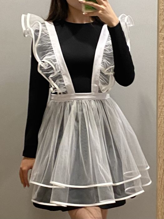 Черное трикотажное платье