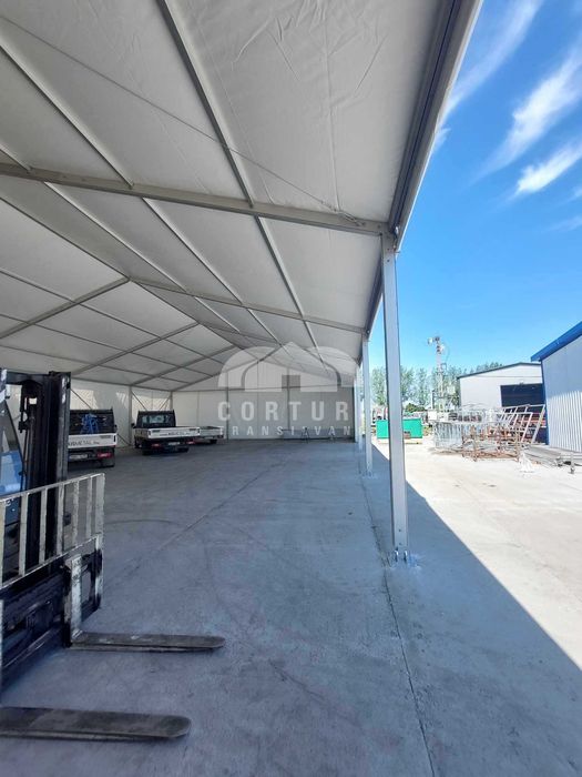 Cort tip depozitare, hală depozitare, structura din aluminiu