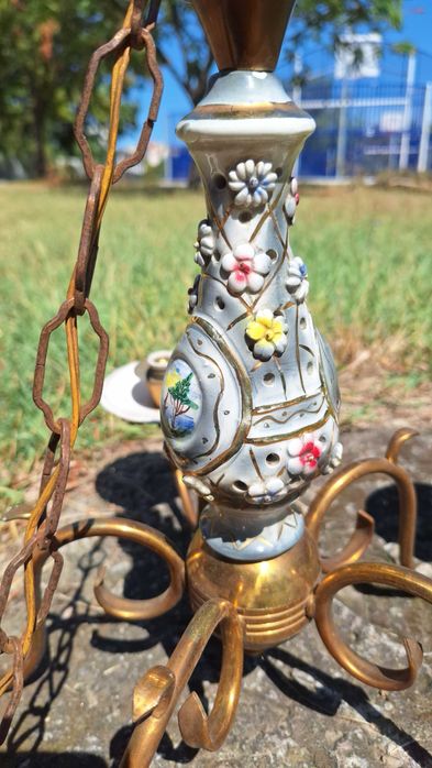 Полилей класика - мед с керамика, ръчно рисуван