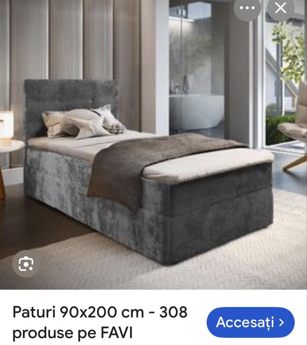 Pat 90x200 si saltea
