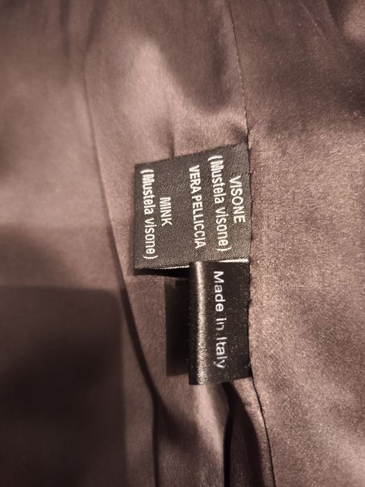 Шуба стриженая норка с каракулем