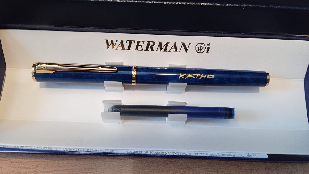 Stilou Waterman KATHO, Paris-Franta, penita placata cu aur 23 K