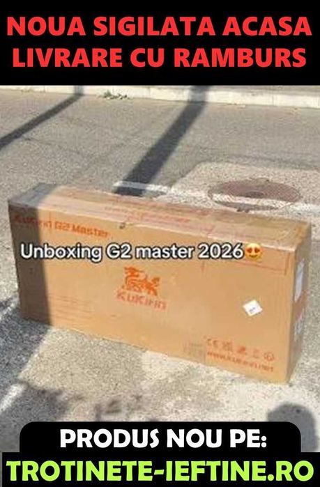 KuKirin G2 MASTER 2026 ULTIMA VERSIUNE, 2x1000W, frane cu disc, roti 10 inch, GARANTIE 2 ANI, Service Romania
