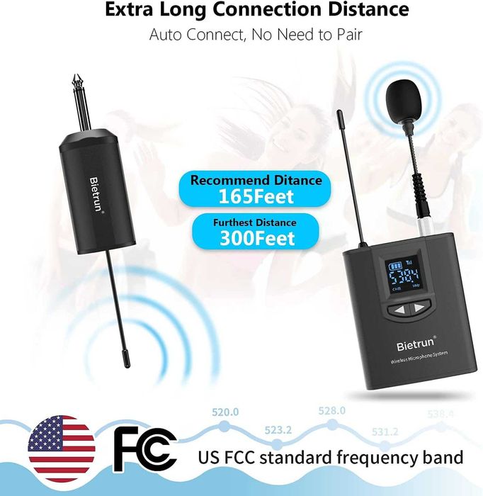 Безжична  микрофонна система Bietrun