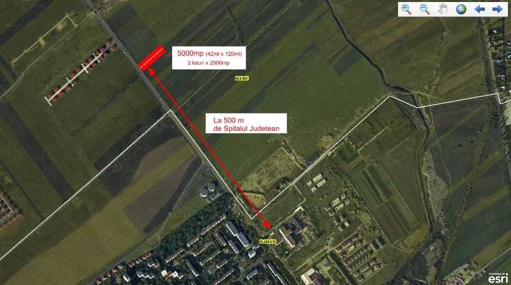 *Teren intravilan 5000mp-zona Spitalul Judetean Ploiesti*