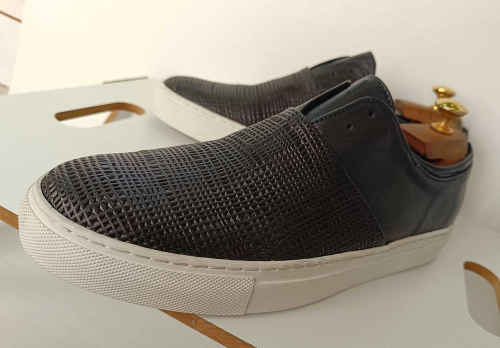 Pantofi sport casual 42 42.5 slip on Pawelk's NOU piele naturala moale