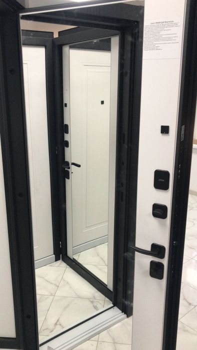 Двери входные с зеркалом