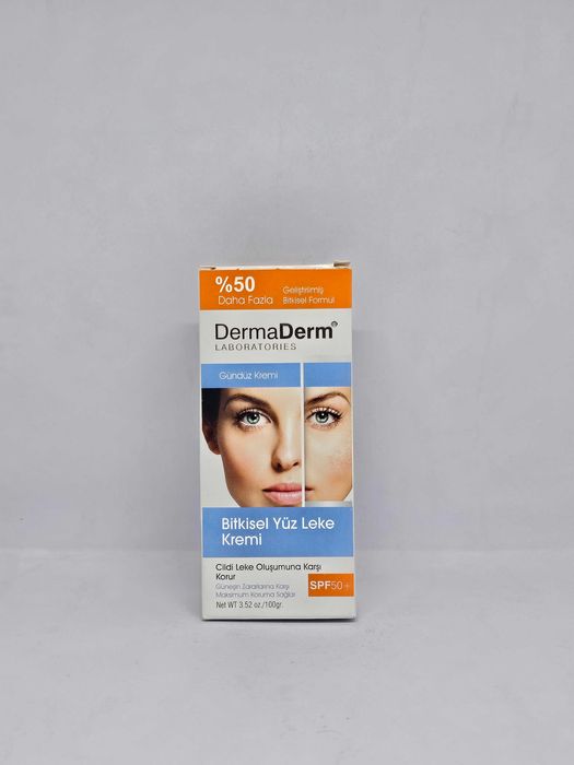 DermaDerm SPF50+ – Изсветляващ дневен крем против петна 100 г
