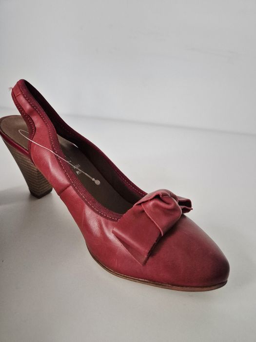 Pantofi / sandale piele burgundy marime 36