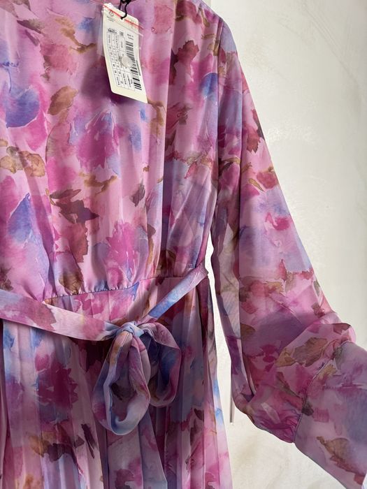 Лилава рокля шифон