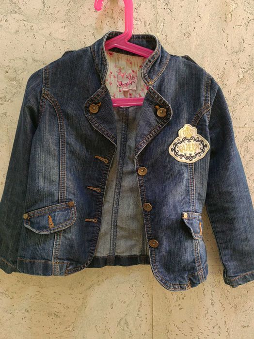 Дънково яке момиче 122см