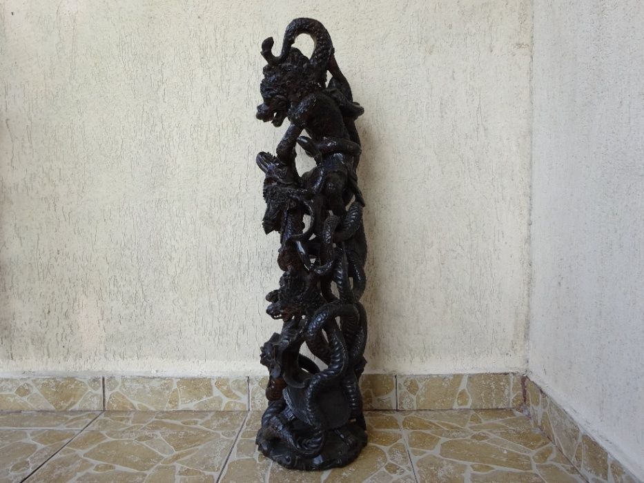 Sculptura in lemn de mahon, Bali, Indonezia - Splendida piesa lucrata