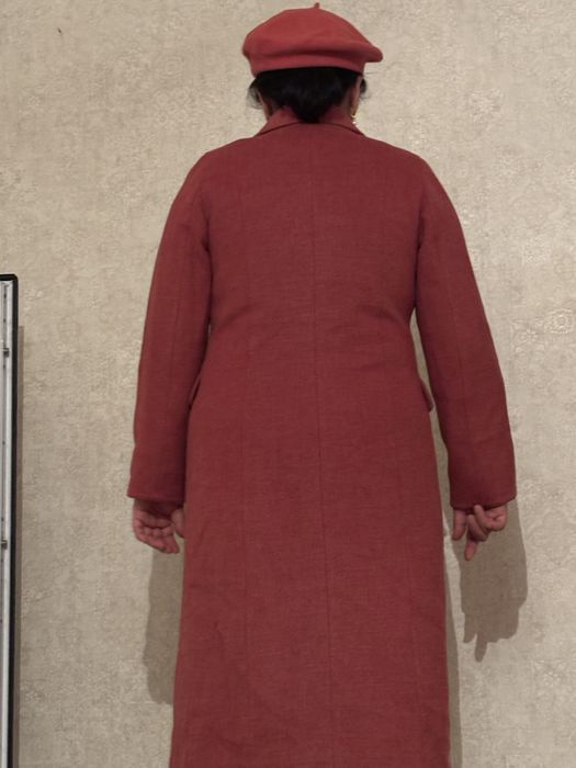 Осенее пальто с биреткой