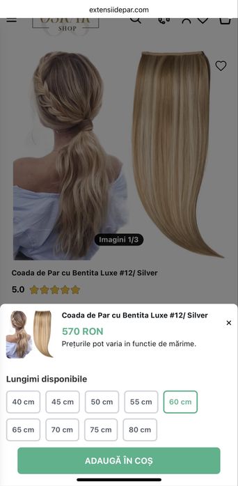 Coadă din păr natural( Blond )