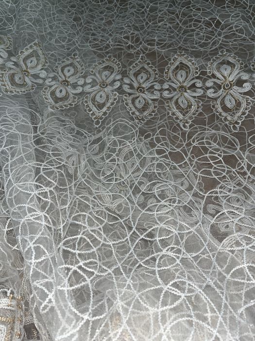 Белая тюль-сетка