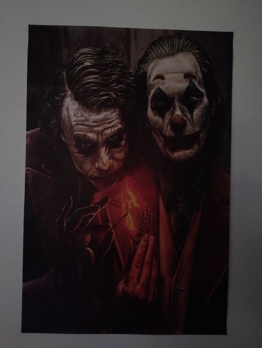 Poster Joker Heath Ledger si Joaquin Phoenix fanart afis wallpaper