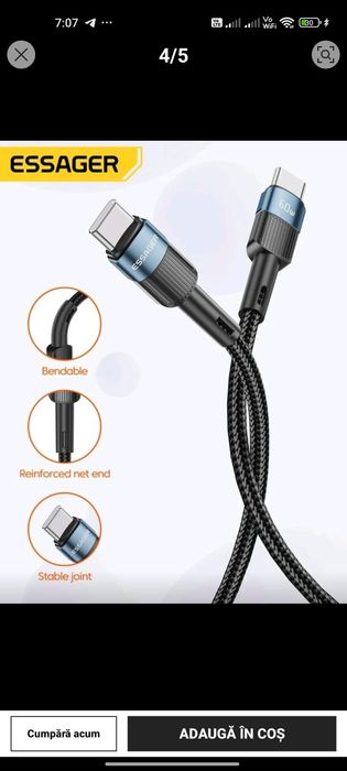 Cablu USB C la USB C