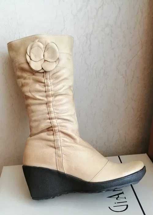 Елегантни и топли зимни ботуши от естествена кожа /нови/