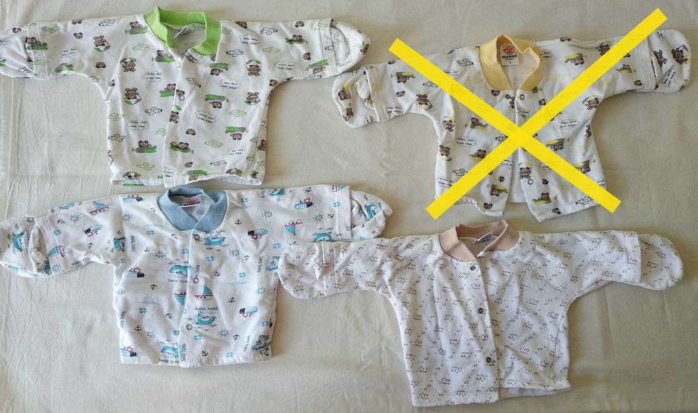 Новый комплект для новорожденных (распашонка, кофта и ползунки)