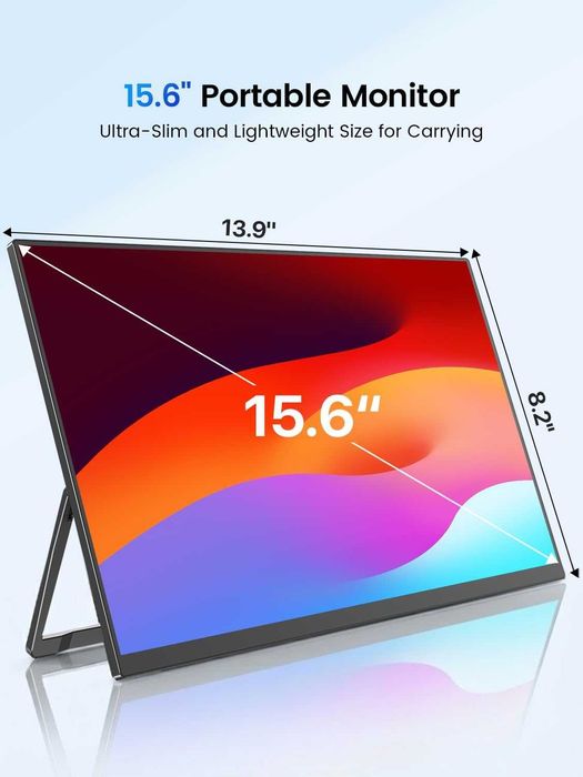 Портативный монитор UPERFECT 15.6" FullHD 1080P IPS 125% sRGB Черный