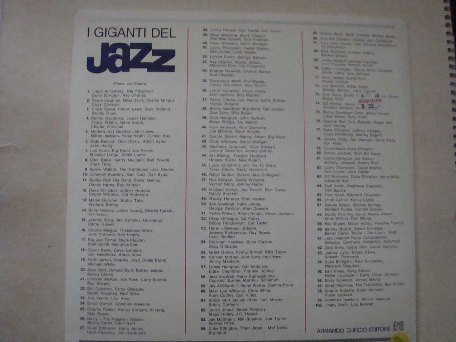 LP " I giganti del jazz"  №17