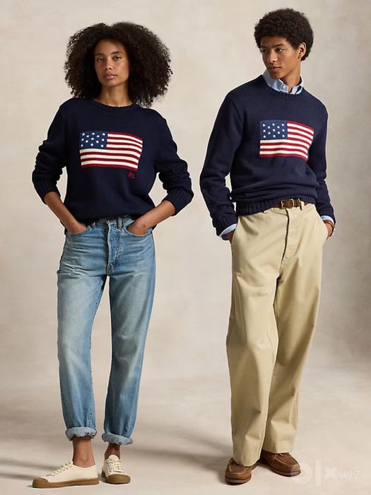 Свитер Ralph Lauren The Iconic Flag для мужчин и женщин, с флагом США