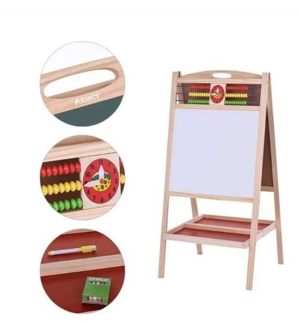 Tabla dubla de scris 4 in 1, pliabila