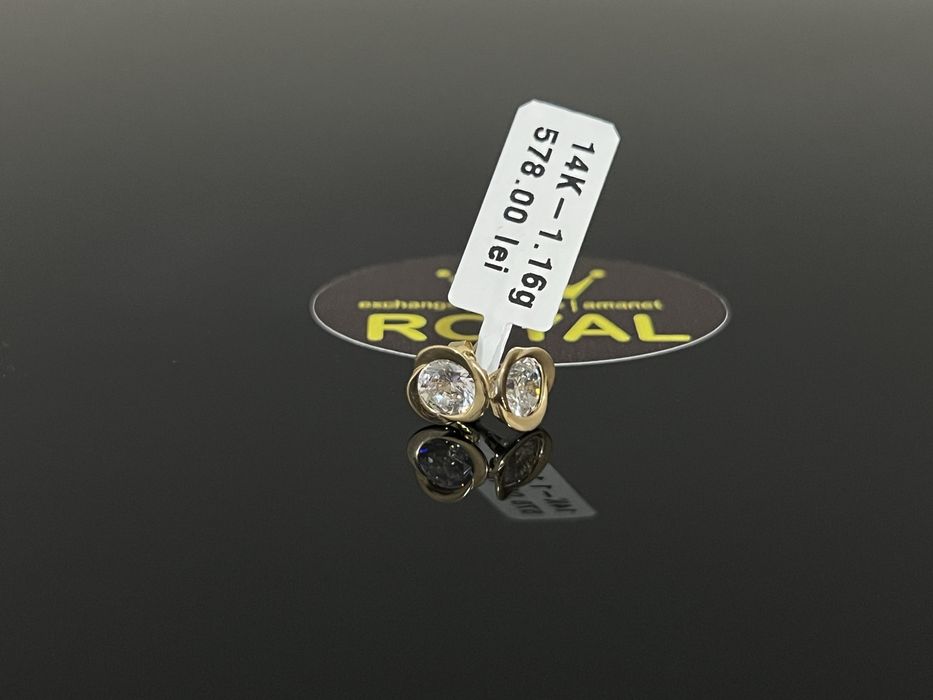 Bijuteria Royal CB : Cercei copil aur 14K 1,16 grame