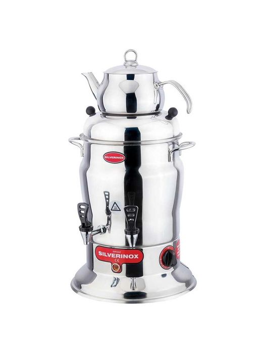 Электрический самовар для чая Işıkgaz Silver 7-10л