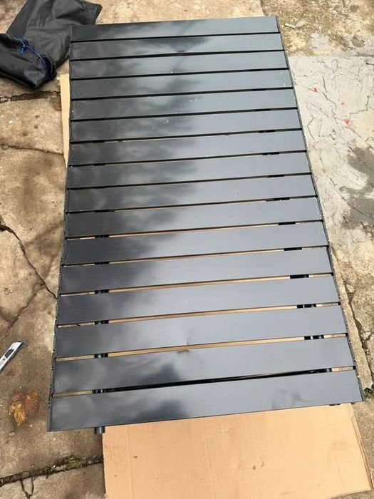 Masă pliabilă camping / grădină din aluminiu roll-up 95 x 55 cm, Husă inclusă, Nouă
