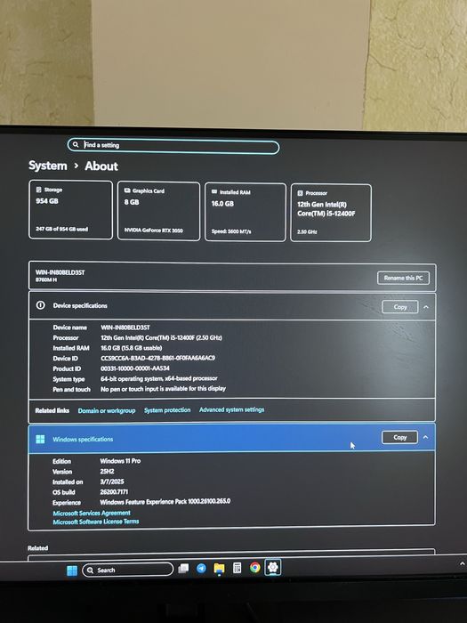 Игровой компьютер i5 12th 12400