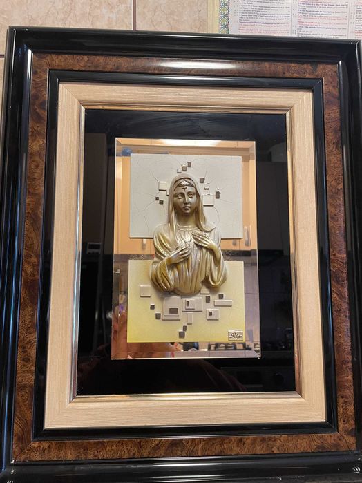 tablou religios în relief efect 3D dim 60x50cm icoană în stil modern