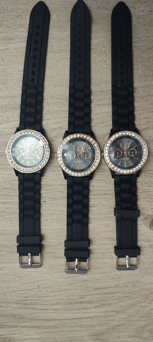 Lot 3 ceasuri dama Geneva curea Silicon