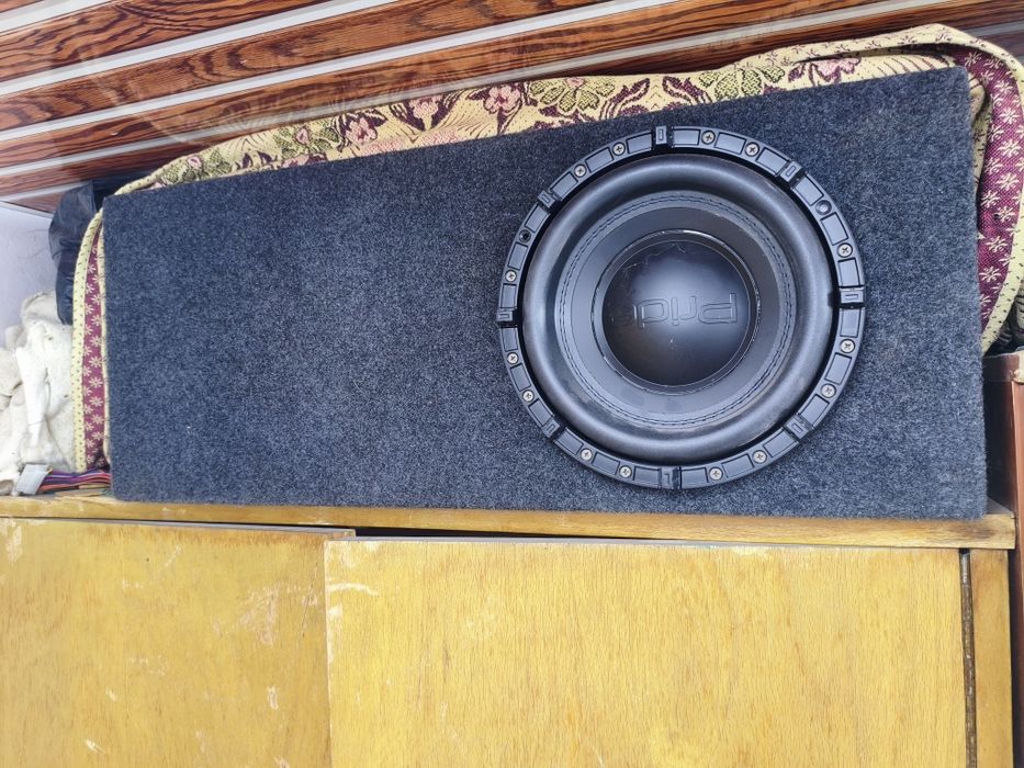 Новый сабвуфер Pride M6 10" + моноблок AMP 1.600