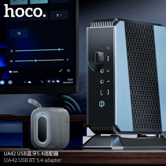 Hoco UA42 Adapter Usb to Bluetooth v5.4 multi-device speed 4.0 Mbps