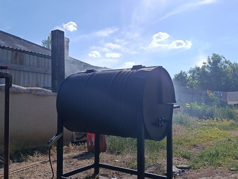 Мангал-BBQ с дымоходом