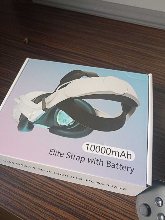 Meta Quest 3 128gb + controllere + Elite Strap (baterie 10000mAh) + cablu VRLink pc