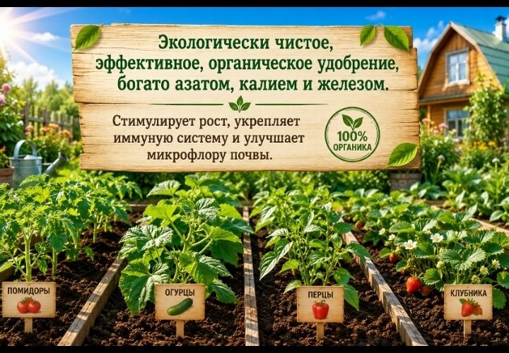 Экологически чистое, эффективное, органическое удобрение.