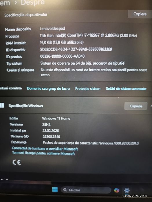 Lenovo IdeaPad 5 – Performanță i7 Gen 11 | 16GB DDR4 - 3200 Mhz RAM |