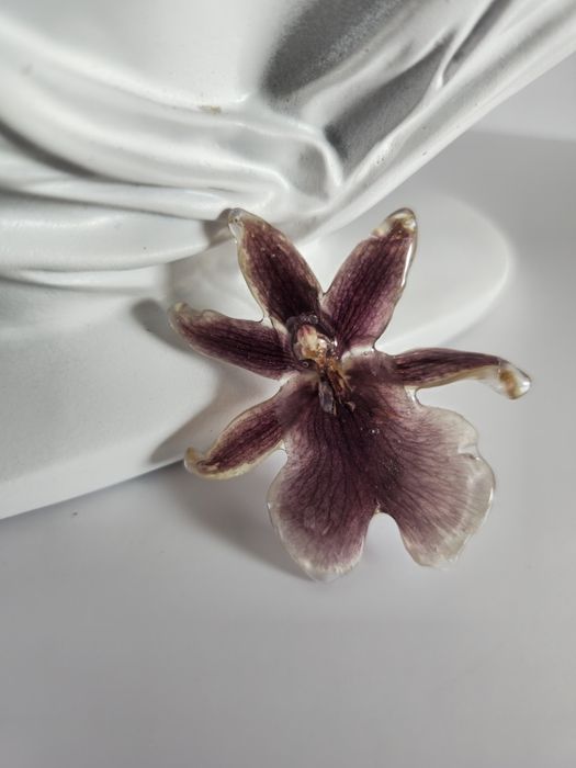 Брошки с естествен цвят на орхидея.