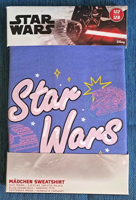 Чисто нови памучни блузи на Disney и суитшърт Stat wars, р-р 122-128