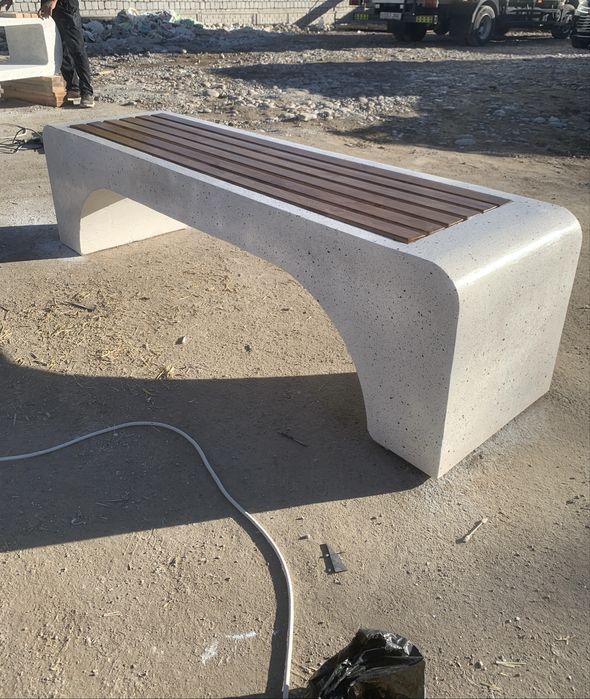 Скамейка Skameyka Skameka mramor beton  Бетонная скамейка мраморная