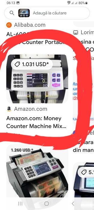 Masina numarat bani aparat numarat lei valute bonuri NOUA SIGILATA