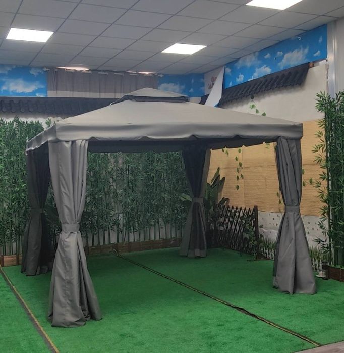 Шатёр навес зонт ткань серый